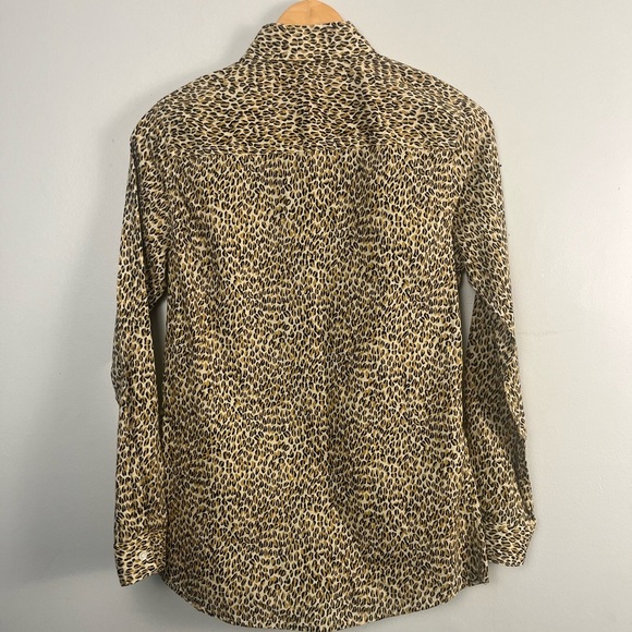 J. McLaughlin Womens Multicolor Leopard Print Long Sleeve Button Up Shirt XS - Picture 6 of 6